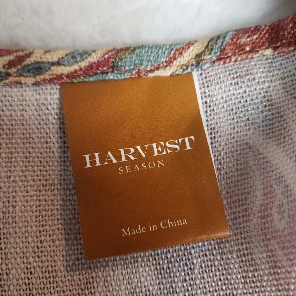 Harvest Season Nutmeg Paisley Boho Thanksgiving Holiday Dinner Napkins x4 NWT